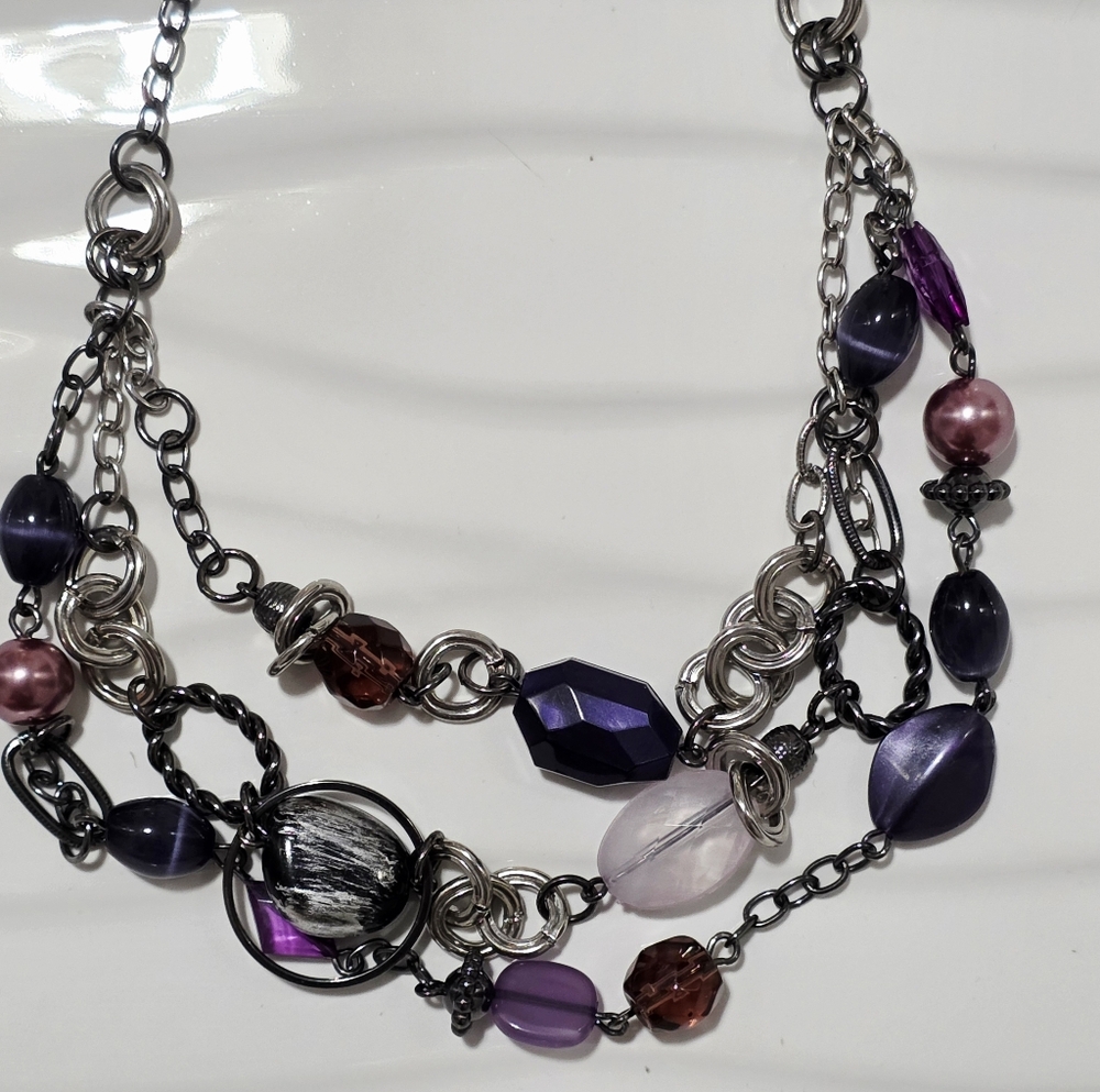 Lia Sophia Elegant Multi-Color Gemstone Necklace Set - Picture 3 of 6